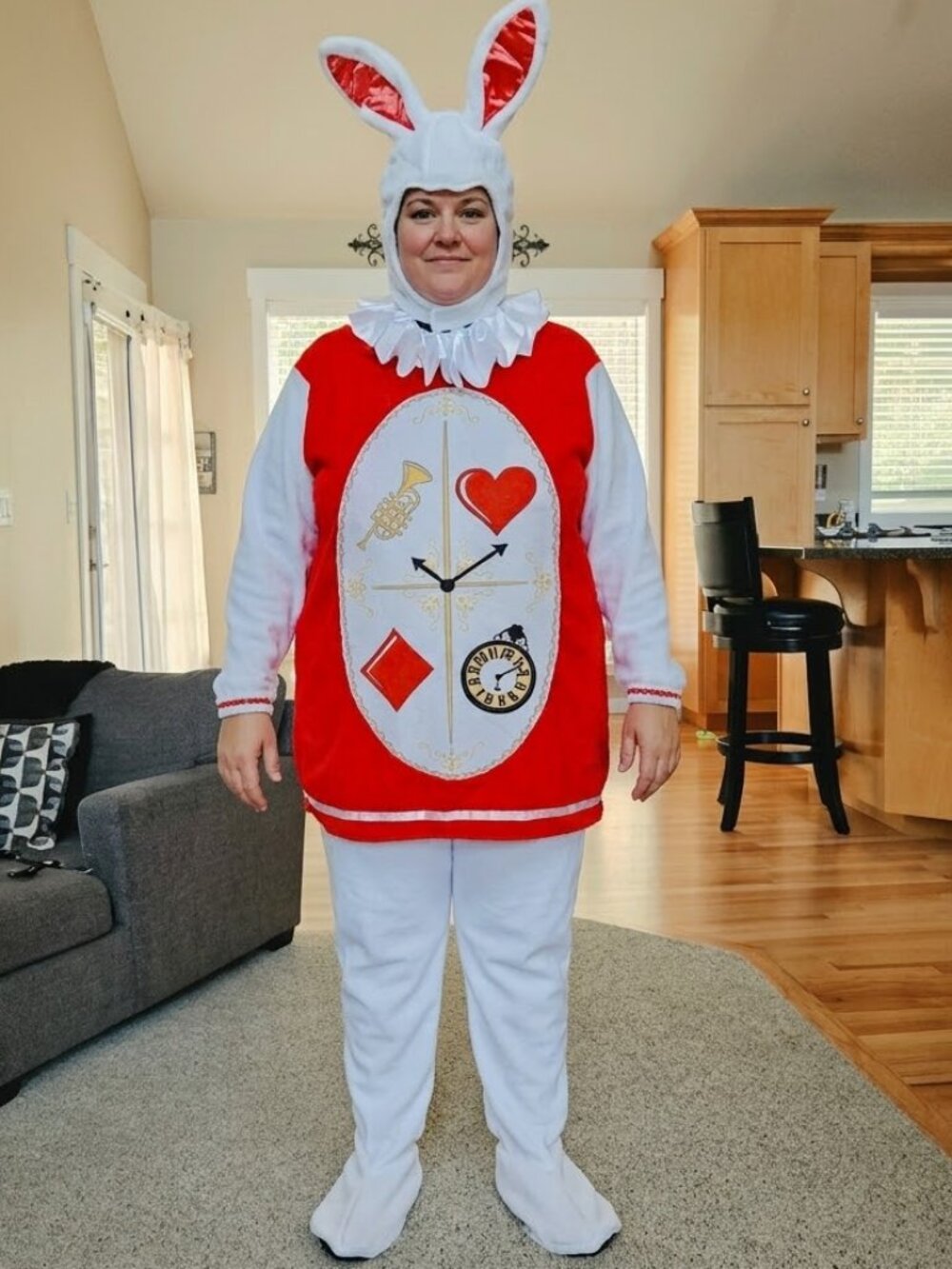 New EraSpooky sz XL Alice In Wonderland Rabbit / Clock costume